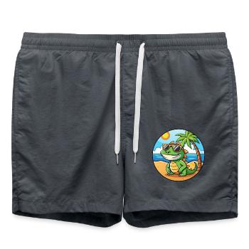 Lunettes de soleil de plage d’été de dessin animé drôle de lézard - Short de bain - charbon - Devant - AI Model Male 185 light (185cm)
