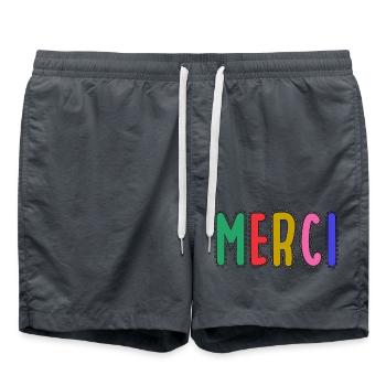 MERCI. MAÎTRESSE. MAÎTRE. MERCI MAÎTRESSE - Short de bain - charbon - Devant - AI Model Male 185 light (185cm)