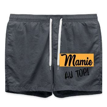 granny - Swim Trunks - anthracite - Front - AI Model Male 185 light (185cm)