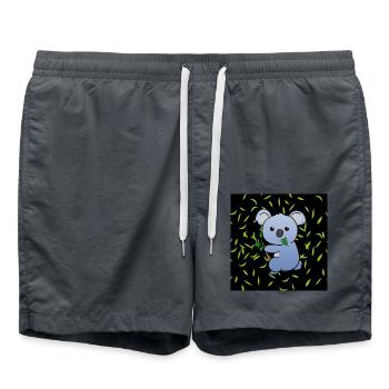 Koala Koalabär - Badeshorts - Anthrazit - Vorne - AI Model Male 185 light (185cm)