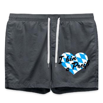 - I bin a Preiß - Badeshorts - Anthrazit - Vorne - AI Model Male 185 light (185cm)