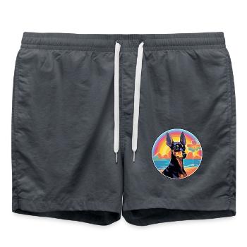 Spielzeug Manchester Terrier Hunderasse Bunte Karikatur - Badeshorts - Anthrazit - Vorne - AI Model Male 185 light (185cm)