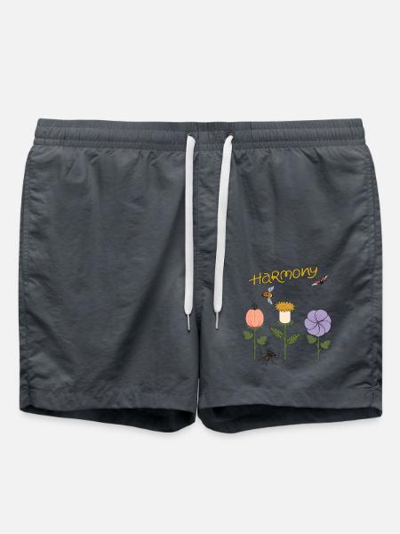 Harmonie Flowers - Badeshorts - Anthrazit