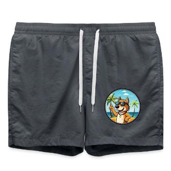 Auvergne Chien D’arrêt Race Dessin Animé Lunettes De Soleil Plage - Short de bain - charbon - Devant - AI Model Male 185 light (185cm)