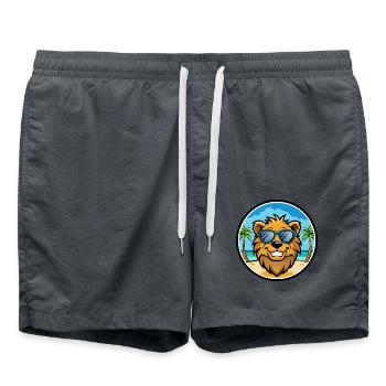Lion Funny Cartoon Summer Beach Sunglasses Sticker - Swim Trunks - anthracite - Front - AI Model Male 185 light (185cm)