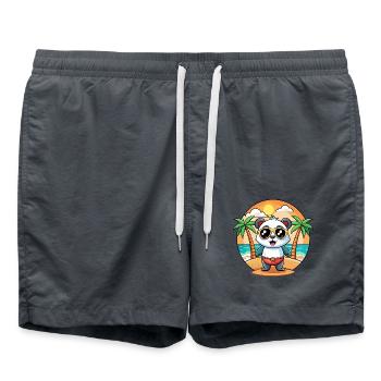 Panda Lustige Cartoon Sommer Strand Sonnenbrille - Badeshorts - Anthrazit - Vorne - AI Model Male 185 light (185cm)