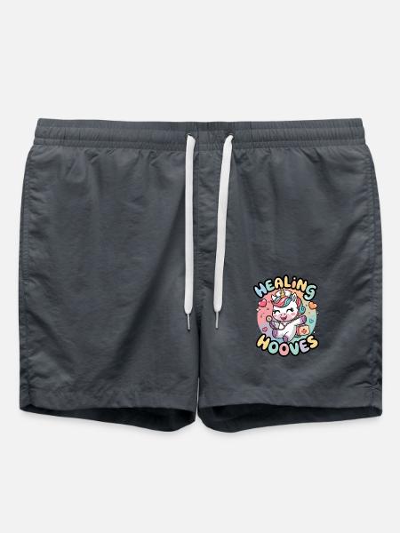 Heilende Hufe - Badeshorts - Anthrazit