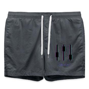 Mix It Up - Musik mixing - Badeshorts - Anthrazit - Vorne - AI Model Male 185 light (185cm)