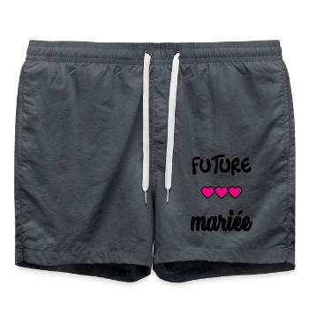 Junggesellinnenabschied. HOCHZEIT. MANNSCHAFT. TEAM BRAUT. ZUKÜNFTIGE BRAUT - Badeshorts - Anthrazit - Vorne - AI Model Male 185 light (185cm)