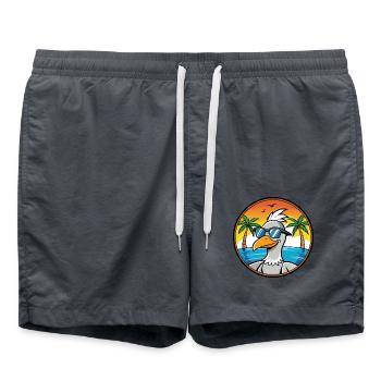 Gans Lustige Cartoon Sommer Strand Sonnenbrille Cool - Badeshorts - Anthrazit - Vorne - AI Model Male 185 light (185cm)