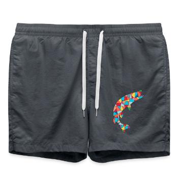 Hecht Angeln Hechtangeln Hechte Fischen Angler - Badeshorts - Anthrazit - Vorne - AI Model Male 185 light (185cm)