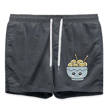 Ramen Nudeln Japan Küche - Badeshorts - Anthrazit - Vorne - AI Model Male 185 light (185cm)