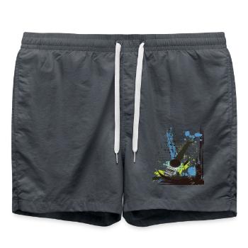 Musik - Badeshorts - Anthrazit - Vorne - AI Model Male 185 light (185cm)