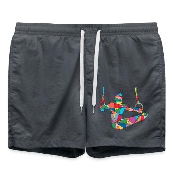 Turner Gymnastik Ringeturnen Jungen Herren Turnen - Badeshorts - Anthrazit - Vorne - AI Model Male 185 light (185cm)