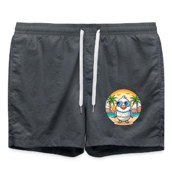 Möwe Lustige Cartoon Sommer Strand Sonnenbrille - Badeshorts - Anthrazit - Vorne - AI Model Male 185 light (185cm)