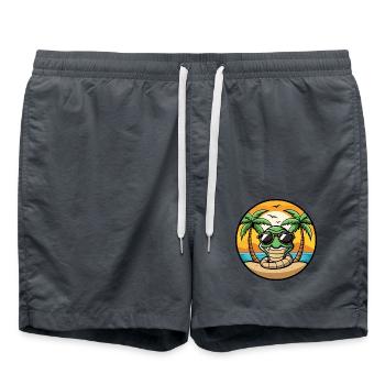 Schlange Lustige Cartoon Sommer Strand Sonnenbrille Cool - Badeshorts - Anthrazit - Vorne - AI Model Male 185 light (185cm)