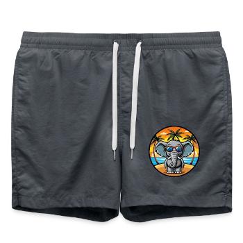 Lunettes de soleil de plage d’été de dessin animé drôle d’éléphant - Short de bain - charbon - Devant - AI Model Male 185 light (185cm)