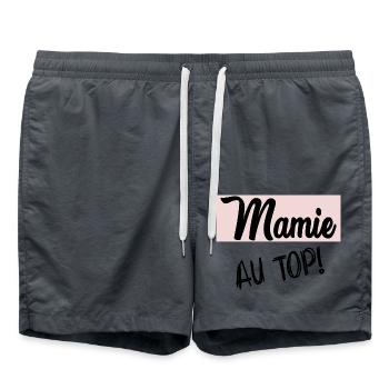 OMA. MAMA. OMA. MUTTERTAG - Badeshorts - Anthrazit - Vorne - AI Model Male 185 light (185cm)