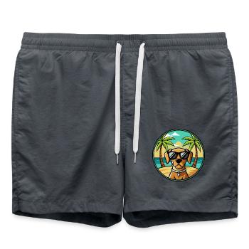 Portugiesische Pointer Hunderasse Cartoon Sonnenbrille - Badeshorts - Anthrazit - Vorne - AI Model Male 185 light (185cm)