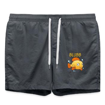 Blubb Goldfisch Süßer Fisch Aquarium Fischchen - Badeshorts - Anthrazit - Vorne - AI Model Male 185 light (185cm)