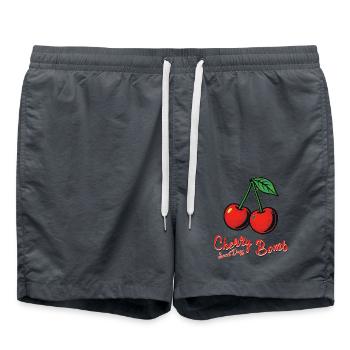 Kirsch-Mädchen - Badeshorts - Anthrazit - Vorne - AI Model Male 185 light (185cm)
