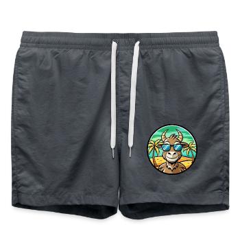 Ziege Lustige Cartoon Sommer Strand Sonnenbrille Aufkleber - Badeshorts - Anthrazit - Vorne - AI Model Male 185 light (185cm)