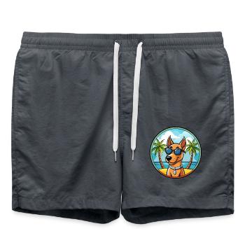 Andalusischer Windhund Rasse Cartoon Sonnenbrille Strand - Badeshorts - Anthrazit - Vorne - AI Model Male 185 light (185cm)