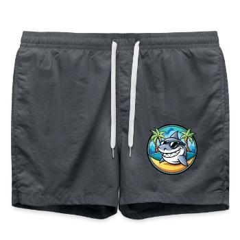 Hai Lustige Cartoon Sommer Strand Sonnenbrille Cool - Badeshorts - Anthrazit - Vorne - AI Model Male 185 light (185cm)