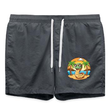 Lunettes de soleil de plage d’été de dessin animé drôle de serpent - Short de bain - charbon - Devant - AI Model Male 185 light (185cm)