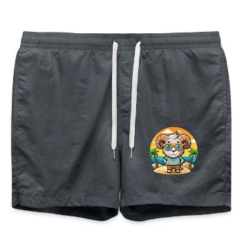 Ram Funny Cartoon Summer Beach Sunglasses - Swim Trunks - anthracite - Front - AI Model Male 185 light (185cm)
