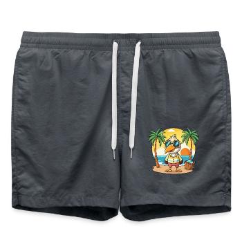Pelican Funny Cartoon Summer Beach Sunglasses - Swim Trunks - anthracite - Front - AI Model Male 185 light (185cm)