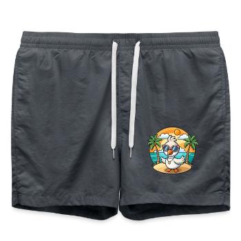 Lunettes de soleil de plage d’été de dessin animé drôle de cygne - Short de bain - charbon - Devant - AI Model Male 185 light (185cm)