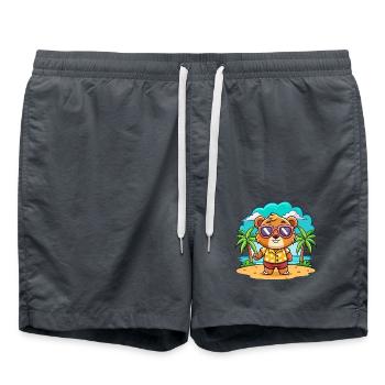 Lunettes de soleil de plage d’été de dessin animé drôle d’ours - Short de bain - charbon - Devant - AI Model Male 185 light (185cm)