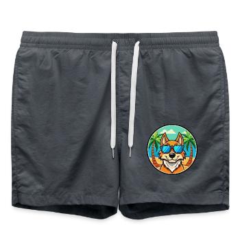 Lunettes de soleil de plage de race de chien de race de chien slovaque - Short de bain - charbon - Devant - AI Model Male 185 light (185cm)