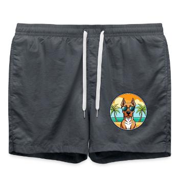 Rhodesian Ridgeback Hunderasse Cartoon Sonnenbrille - Badeshorts - Anthrazit - Vorne - AI Model Male 185 light (185cm)