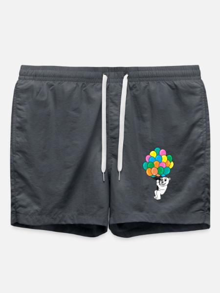 Polar bear balloon - Swim Trunks - anthracite