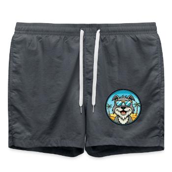 Harrier Hunderasse Cartoon Sonnenbrille Strand - Badeshorts - Anthrazit - Vorne - AI Model Male 185 light (185cm)