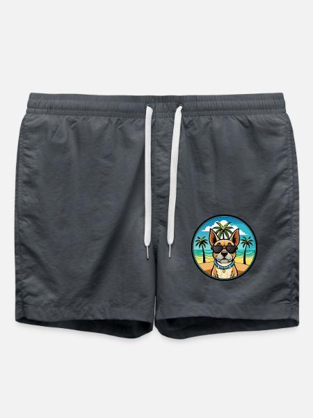 Braque Du Bourbonnais Hunderasse Cartoon Sonnenbrille - Badeshorts - Anthrazit