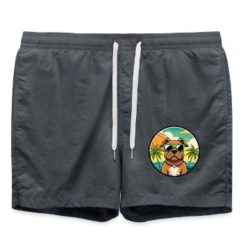 Boerboel Chien Race Dessin Animé Lunettes De Soleil Plage - Short de bain - charbon - Devant - AI Model Male 185 light (185cm)