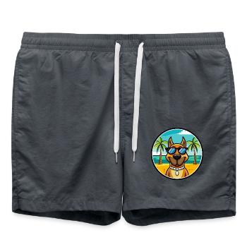 Serbischer Windhund Rasse Cartoon Sonnenbrille Strand - Badeshorts - Anthrazit - Vorne - AI Model Male 185 light (185cm)