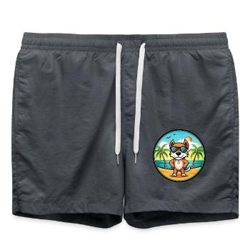 Pointer Hund Rasse Cartoon Sonnenbrille Strand - Badeshorts - Anthrazit - Vorne - AI Model Male 185 light (185cm)
