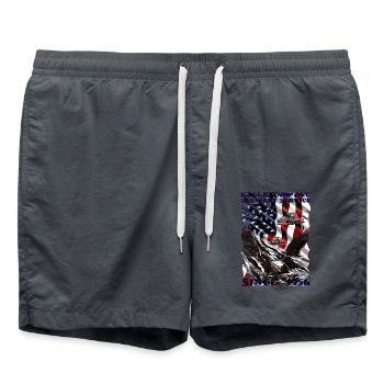 Adler Flagge Truck Motiv - Badeshorts - Anthrazit - Vorne - AI Model Male 185 light (185cm)