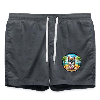 Grand Anglo Francais Dog Breed Cartoon Sunglasses - Swim Trunks - anthracite - Front - AI Model Male 185 light (185cm)