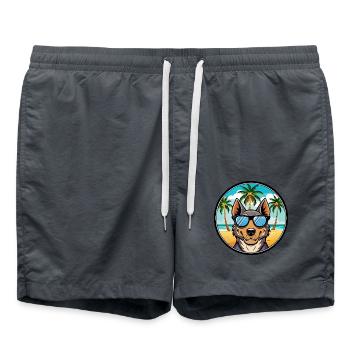 Beauceron Hunderasse Cartoon Sonnenbrille Strand - Badeshorts - Anthrazit - Vorne - AI Model Male 185 light (185cm)