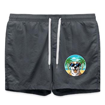 Anatolian Shepherd Dog Breed Cartoon Sunglasses - Swim Trunks - anthracite - Front - AI Model Male 185 light (185cm)