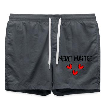 MASTER. MASTER. THANK YOU. THANK YOU, MASTER. MASTER - Swim Trunks - anthracite - Front - AI Model Male 185 light (185cm)