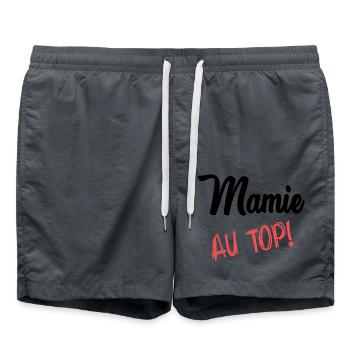 MAMIE. FÊTE DES MÈRES. BONNE FÊTE MAMIE - Short de bain - charbon - Devant - AI Model Male 185 light (185cm)
