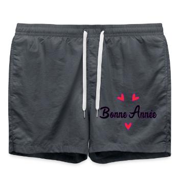 HAPPY NEW YEAR. NEW YEAR'S EVE. BEST WISHES - Swim Trunks - anthracite - Front - AI Model Male 185 light (185cm)