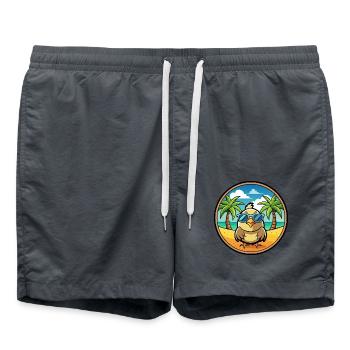 Quail Funny Cartoon Summer Beach Sunglasses Cool - Swim Trunks - anthracite - Front - AI Model Male 185 light (185cm)