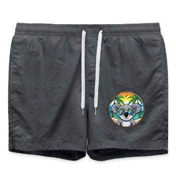 Koala Lustige Cartoon Sommer Strand Sonnenbrille Cool - Badeshorts - Anthrazit - Vorne - AI Model Male 185 light (185cm)